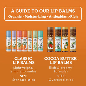 Family using Badger lip balm outdoors showing gentle citrus scent and hydration