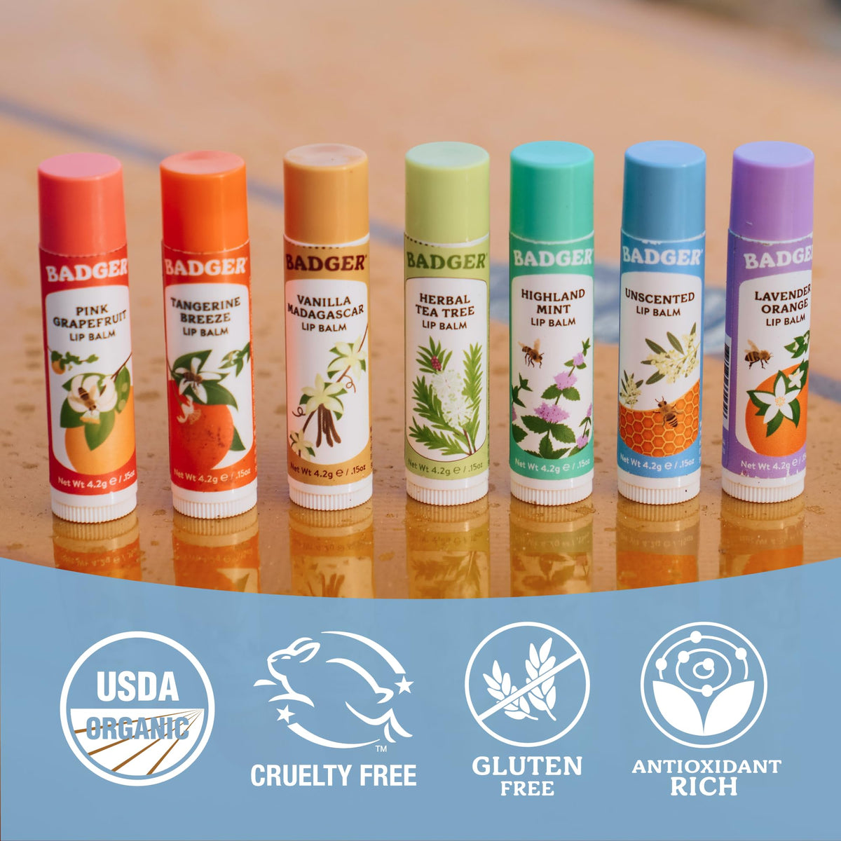 Badger Tangerine Breeze tube with citrus accent showing refreshing scent