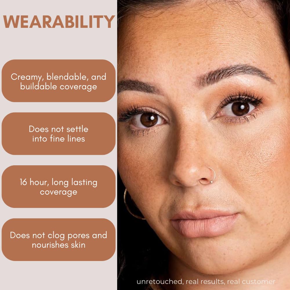BaeBlu applied under eye illustrating concealment of dark circles
