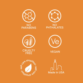 Baebody ingredients shot with jojoba oil and vitamin C highlighting brightening benefit