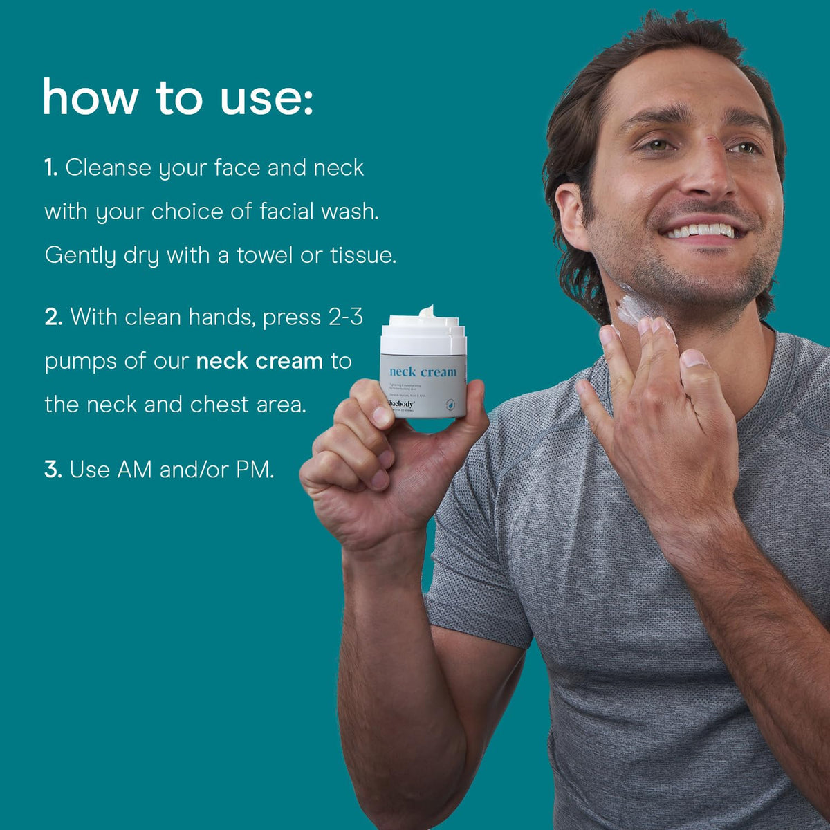Baebody cream amount on palm to show 1.7 fl oz usage benefit