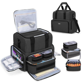 BAFASO front exterior of black tattoo case showing durable shell and zipper protection