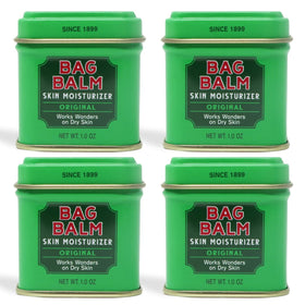 Bag Balm 1oz tin front view shows classic label and portable protection