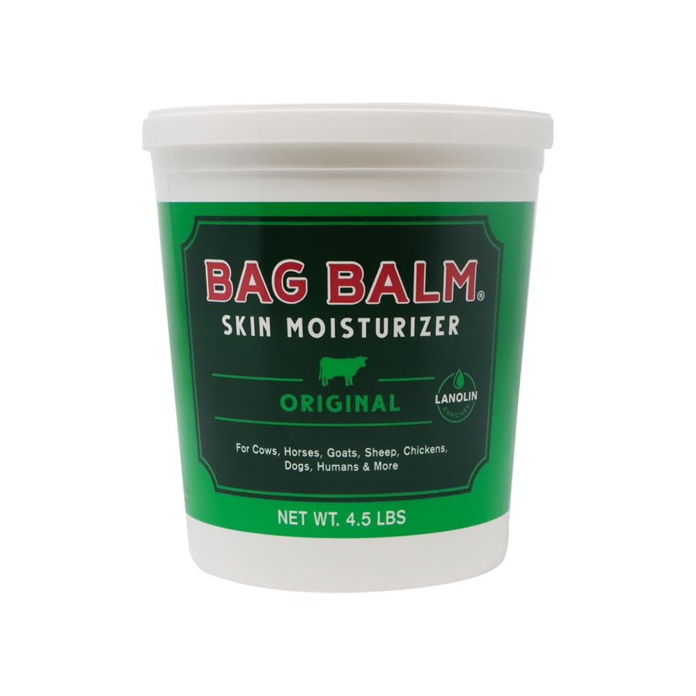 Bag Balm 72oz pail front label showing brand and product benefits
