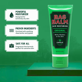 Bag Balm applying balm to dry hands demonstrating immediate smoothing