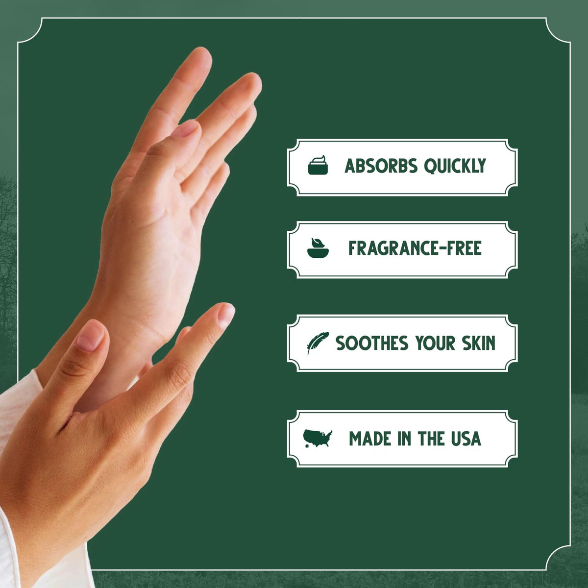 Bag Balm used on elbow and foot illustrating targeted hydration benefits