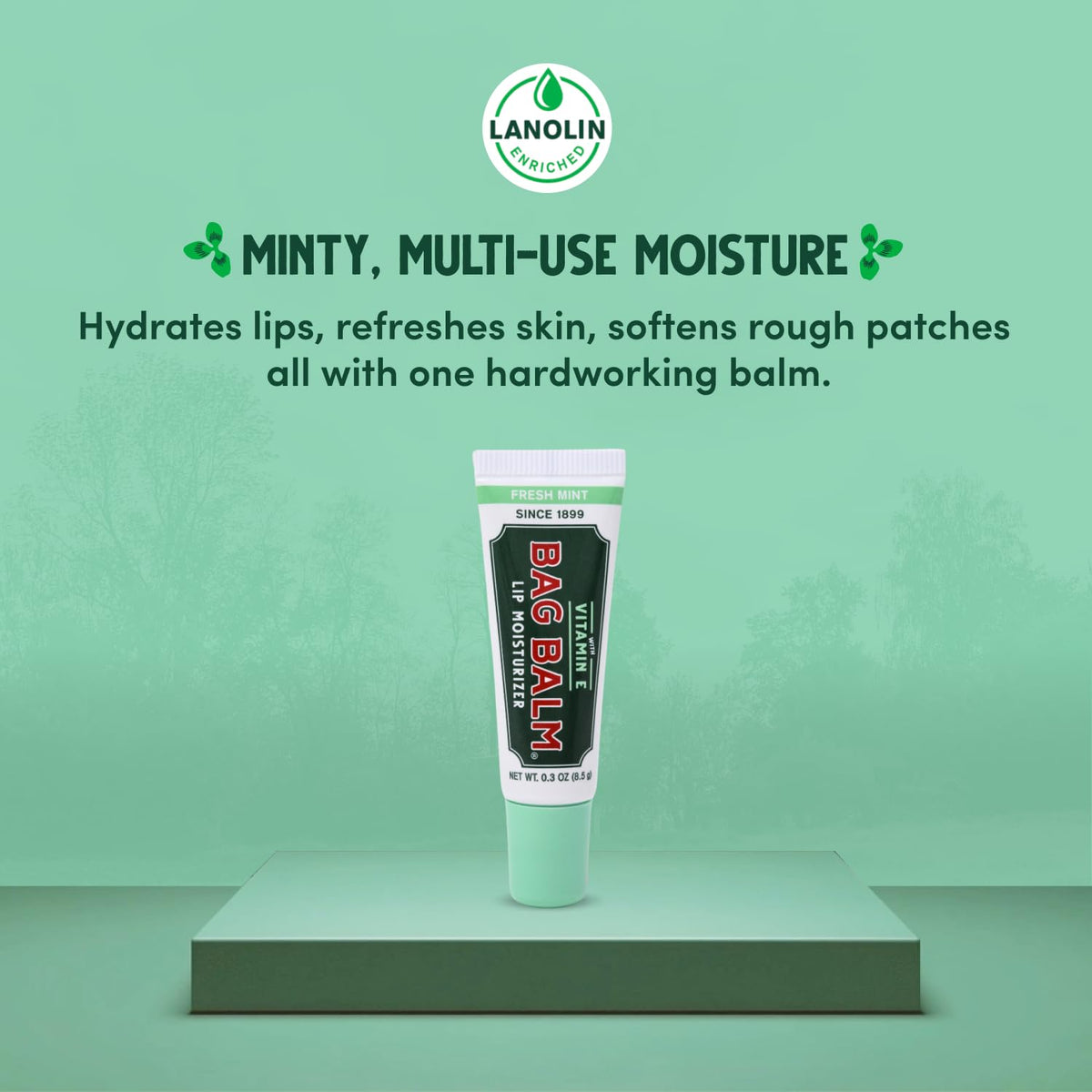 Bag Balm four tubes in hand showing pack size and travel-ready benefit