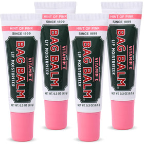 Bag Balm front packaging showing four tubes and brand for easy identification