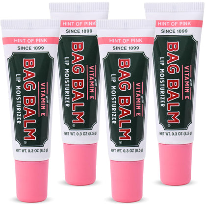 Bag Balm front packaging showing four tubes and brand for easy identification