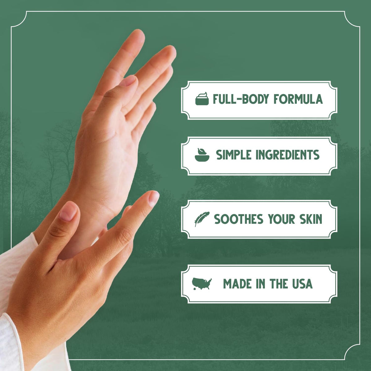 Bag Balm label detail showing ingredients and paraben-free benefit