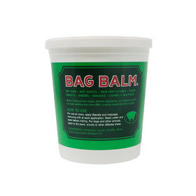 Bathroom jar of Bag Balm on counter showing household convenience