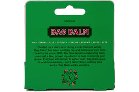 Outdoor lifestyle scene with Bag Balm in a backpack showing brand travel convenience