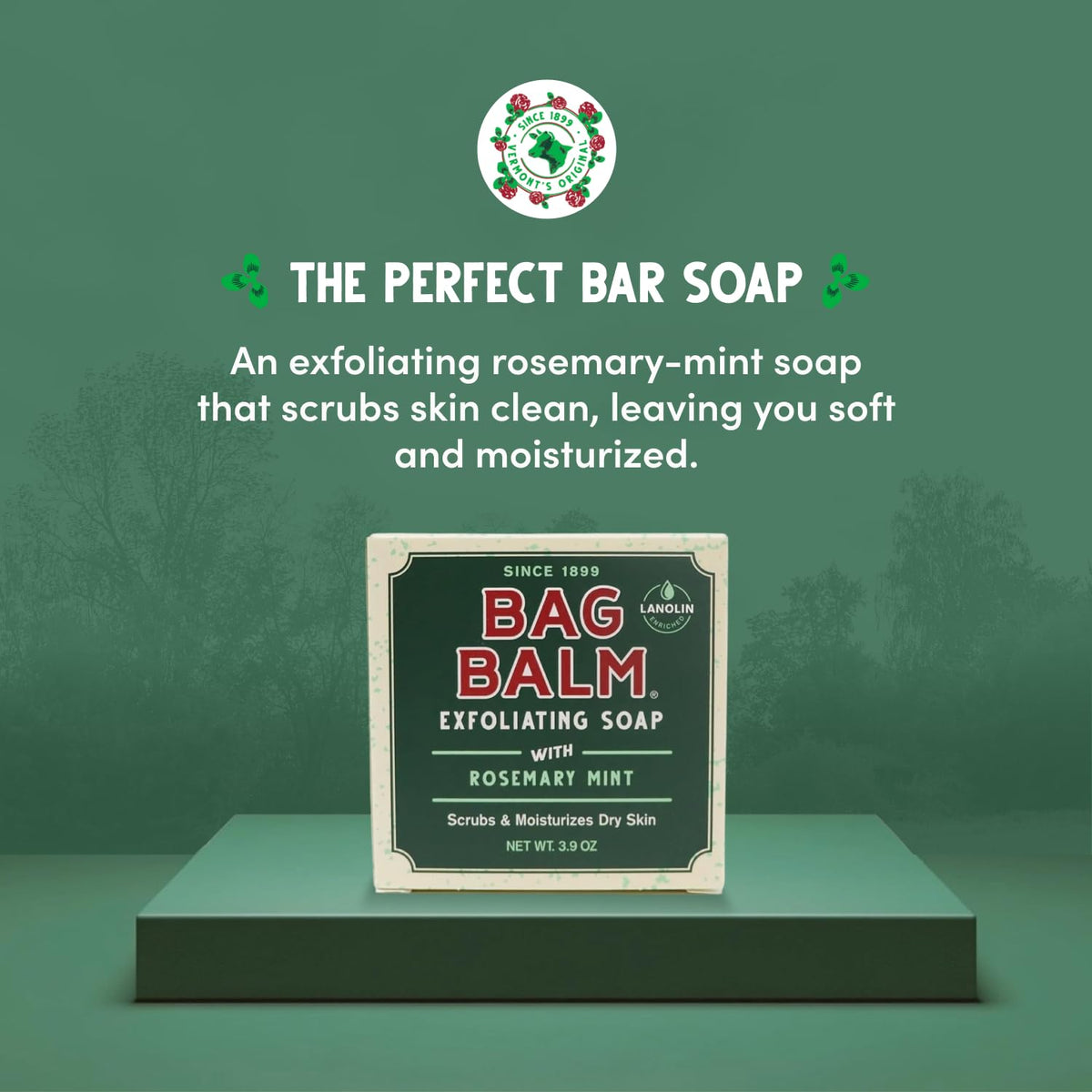 Bag Balm soap bar close-up texture with exfoliating grains visible