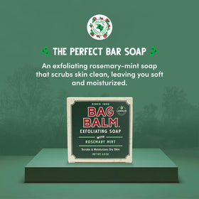 Bag Balm soap bar close-up texture with exfoliating grains visible