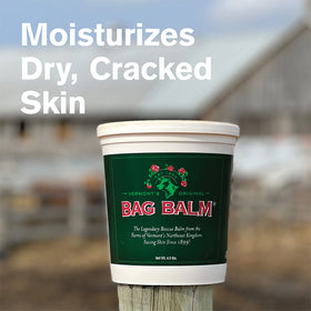 Close-up of Bag Balm texture illustrating rich lanolin moisture