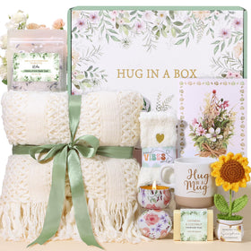 BaiCai front of box showing complete self care gift set and presentation benefit