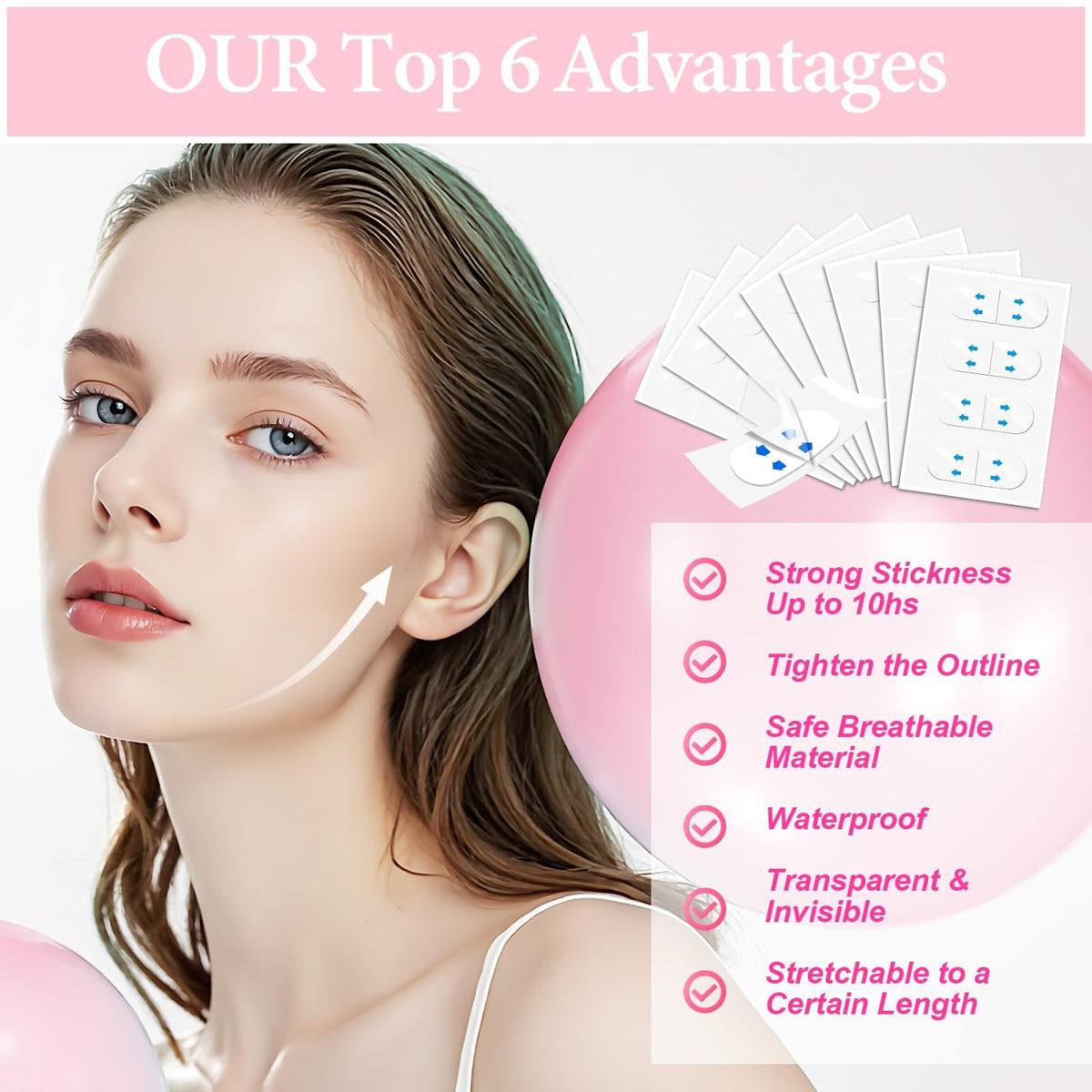 BAIGUOZH strip blended under foundation for discreet, natural look
