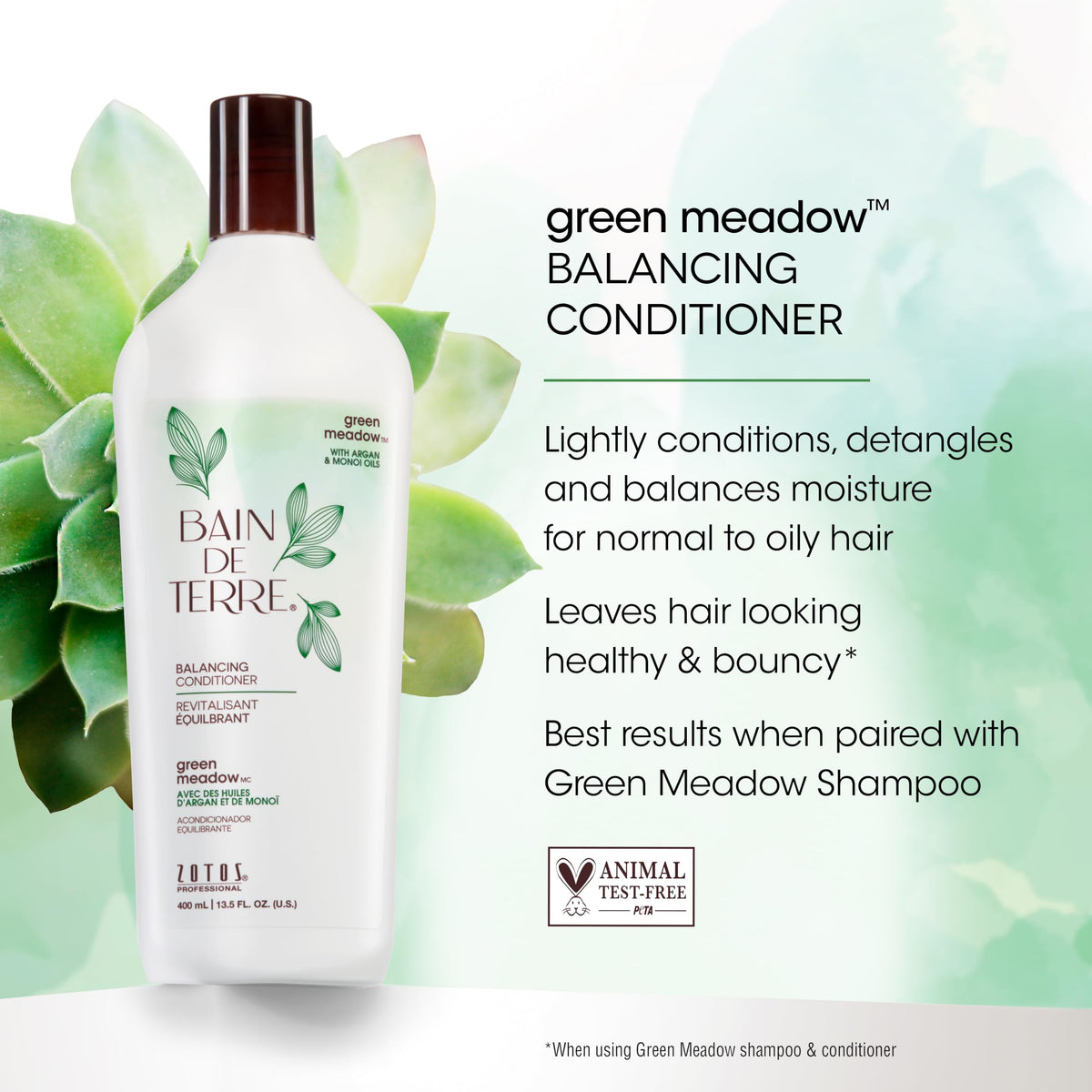 Bain de Terre creamy conditioner texture highlighting smooth application
