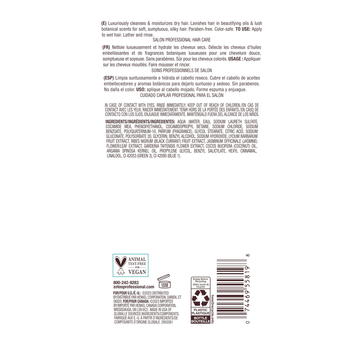 Bain de Terre after-wash hair showing smooth, shiny results