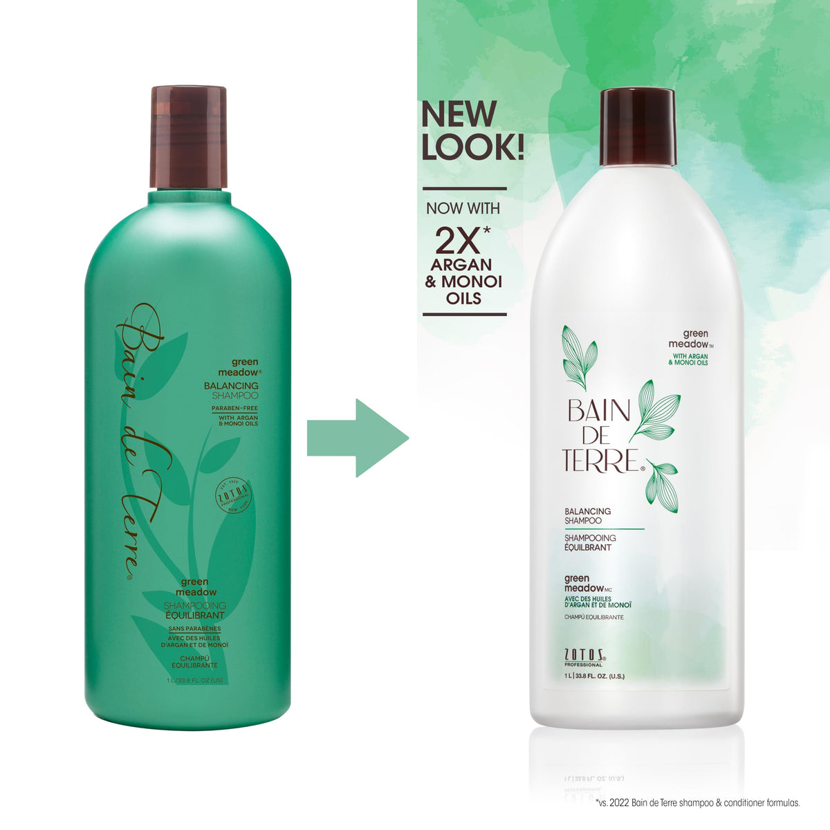 Bain de Terre label close-up highlighting argan and monoi oil benefits