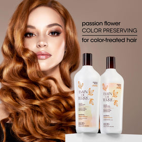 Bain de Terre argan and monoi oils with passion flower ingredients for shine