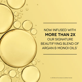 Bain de Terre argan and monoi oils depiction conveying hydration benefits