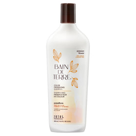Bain de Terre front bottle showing product label and color benefits