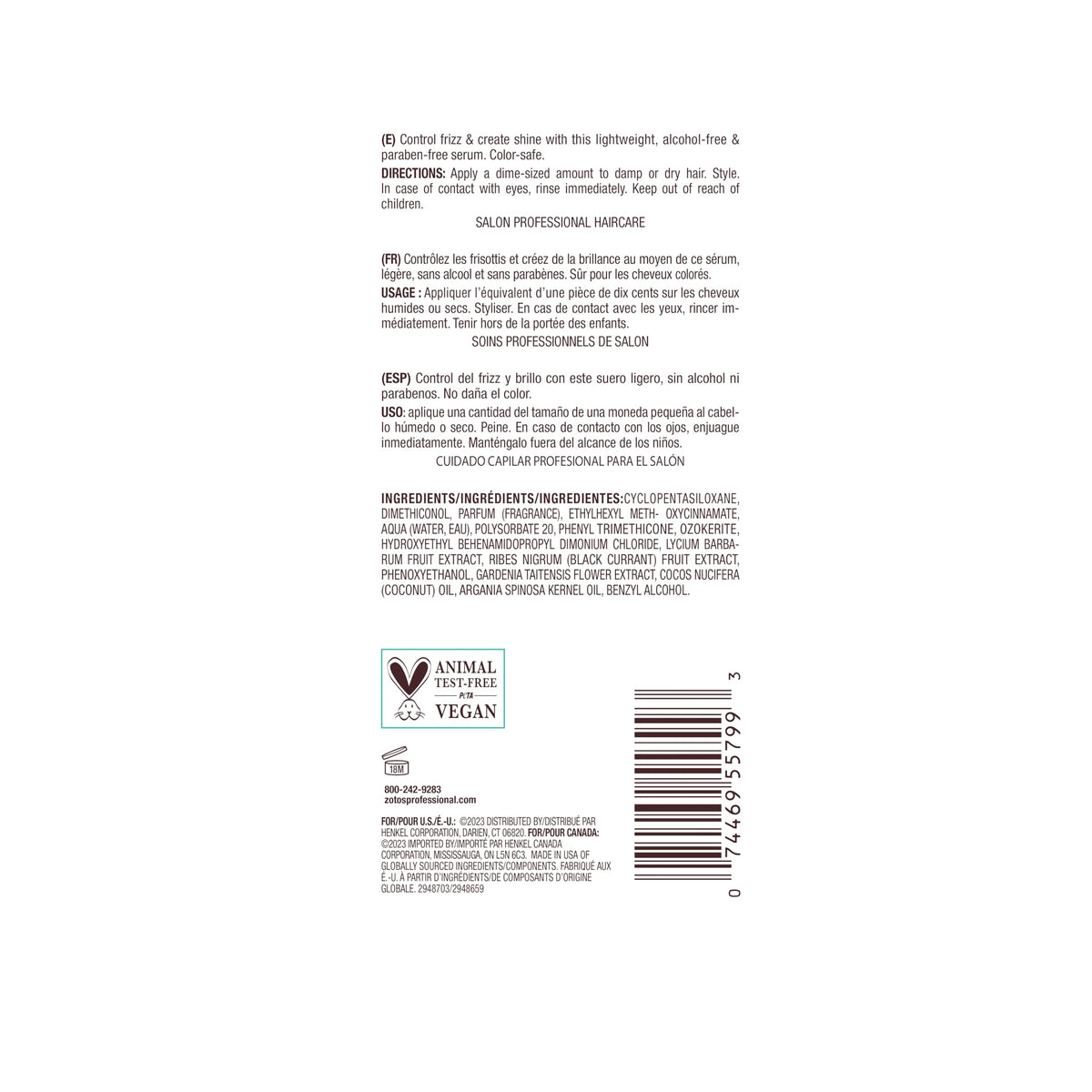 Bain de Terre 3.4 fl oz bottle held in hand showing true size and portability