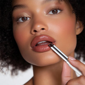 BAISEN DIARY black cherry tint applied on lips, gives natural richer color