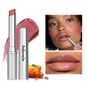 BAISEN DIARY swiped on lips showing sheer black cherry tint and glow