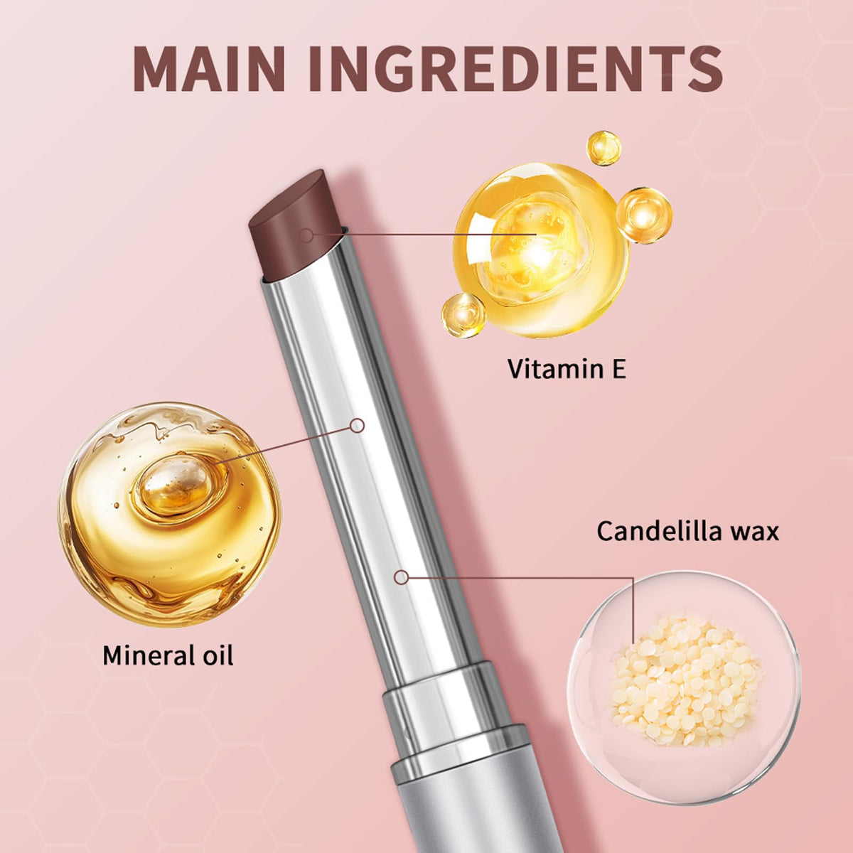 BAISEN DIARY applying balm to lips demonstrating comfortable lightweight wear