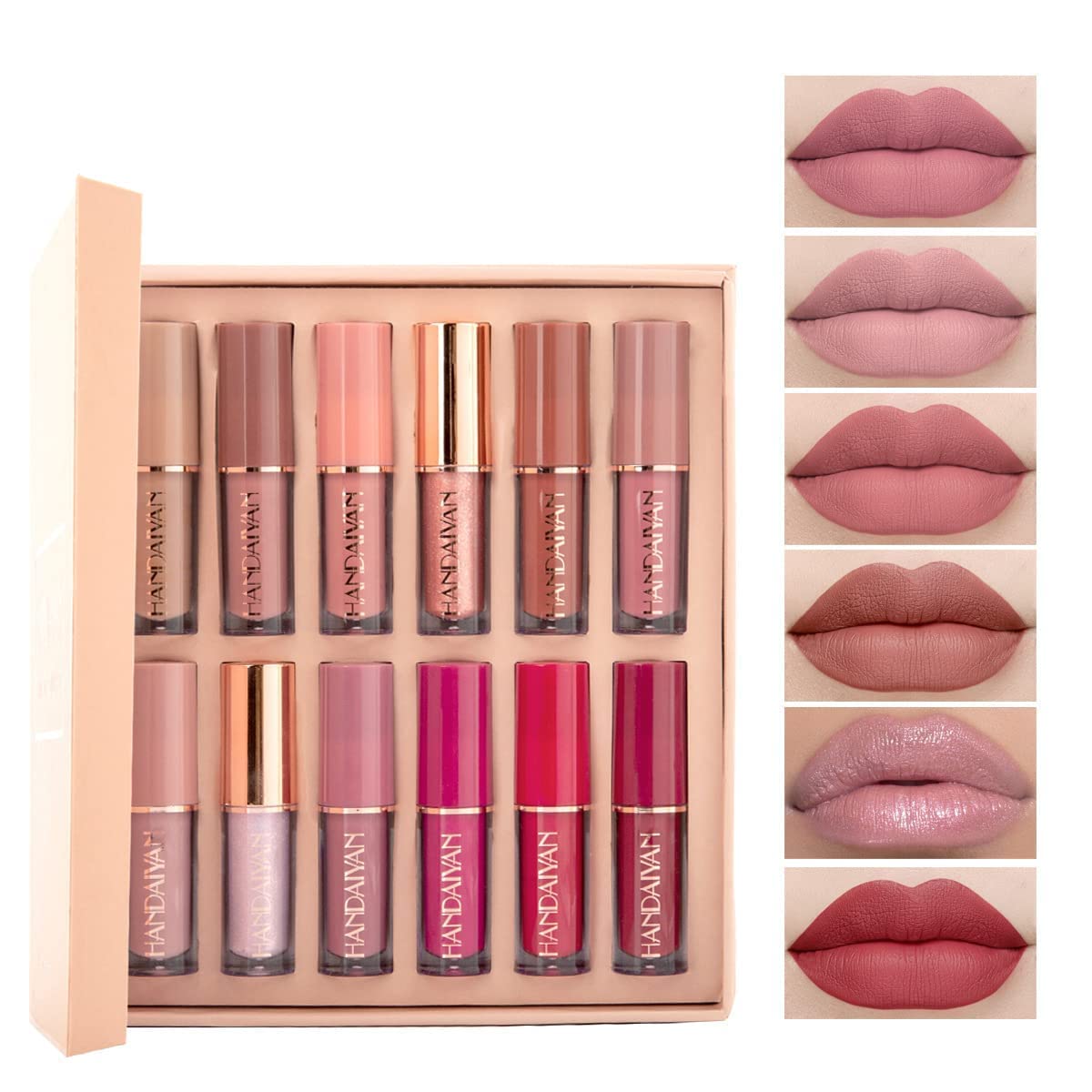 BAISEN DIARY close-up matte swatches showing smooth, full-color payoff