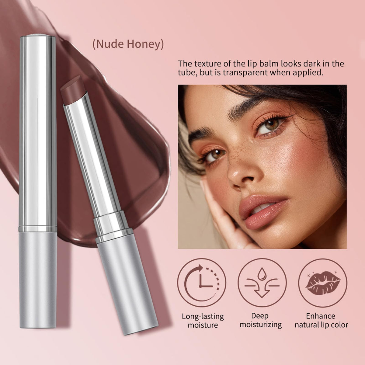 BAISEN DIARY open cap showing black cherry tinted balm and creamy tip