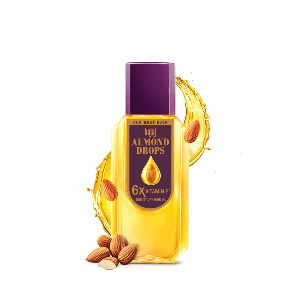 Bajaj Almond Drops front bottle highlighting packaging and 300ml size for clarity