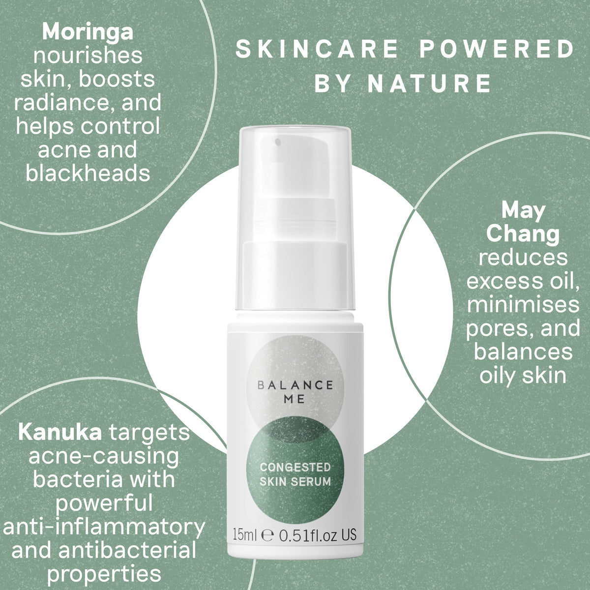 Balance Me dropper applying serum to blemish for targeted calming