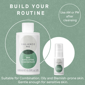 Balance Me back label view showing ingredient list and clean formulation