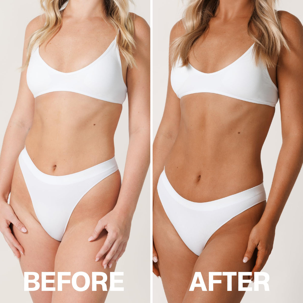BALI BODY applicator applying mousse to arm, even coverage benefit