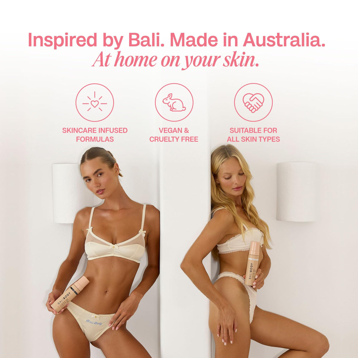 BALI BODY lifestyle model with beach-ready bronzed skin and glow