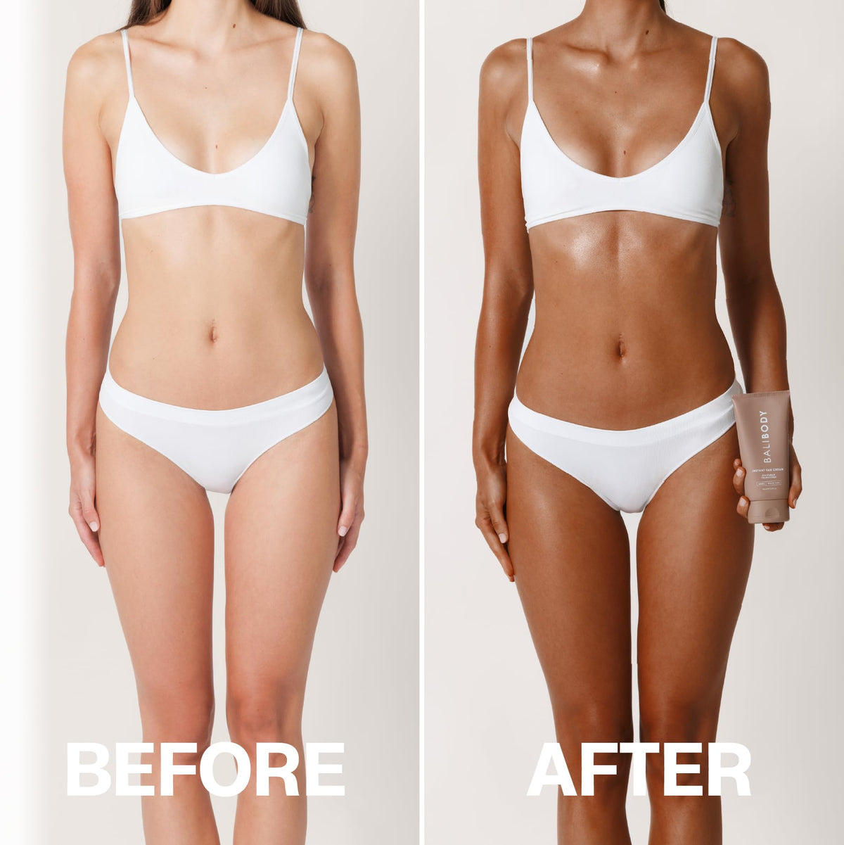 BALI BODY applied with mitt demonstrating easy, streak-free application