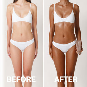 BALI BODY applied with mitt demonstrating easy, streak-free application