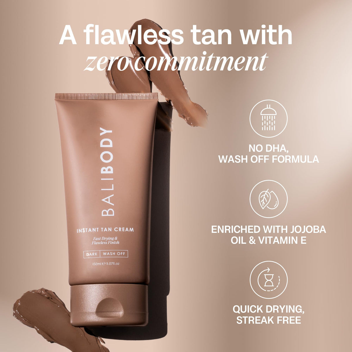 BALI BODY ingredients shot with jojoba oil and vitamin E for nourishment