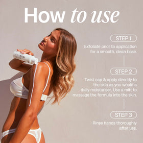 BALI BODY in beach bag lifestyle scene conveying travel-ready glow