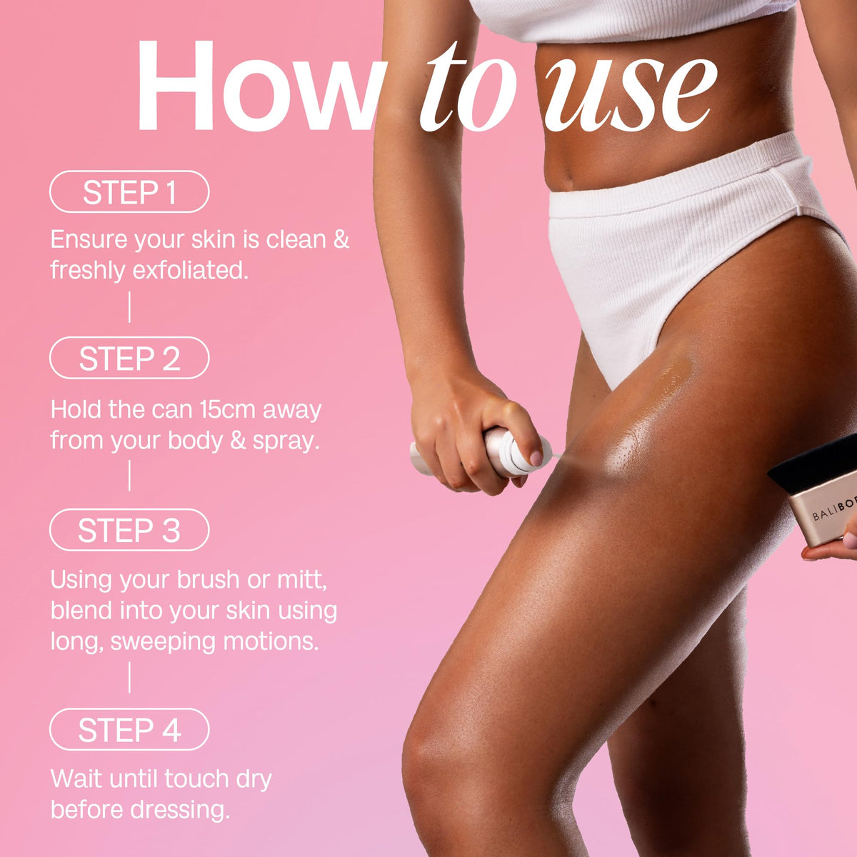 BALI BODY lifestyle in beach bag showing on-the-go touch-up benefit