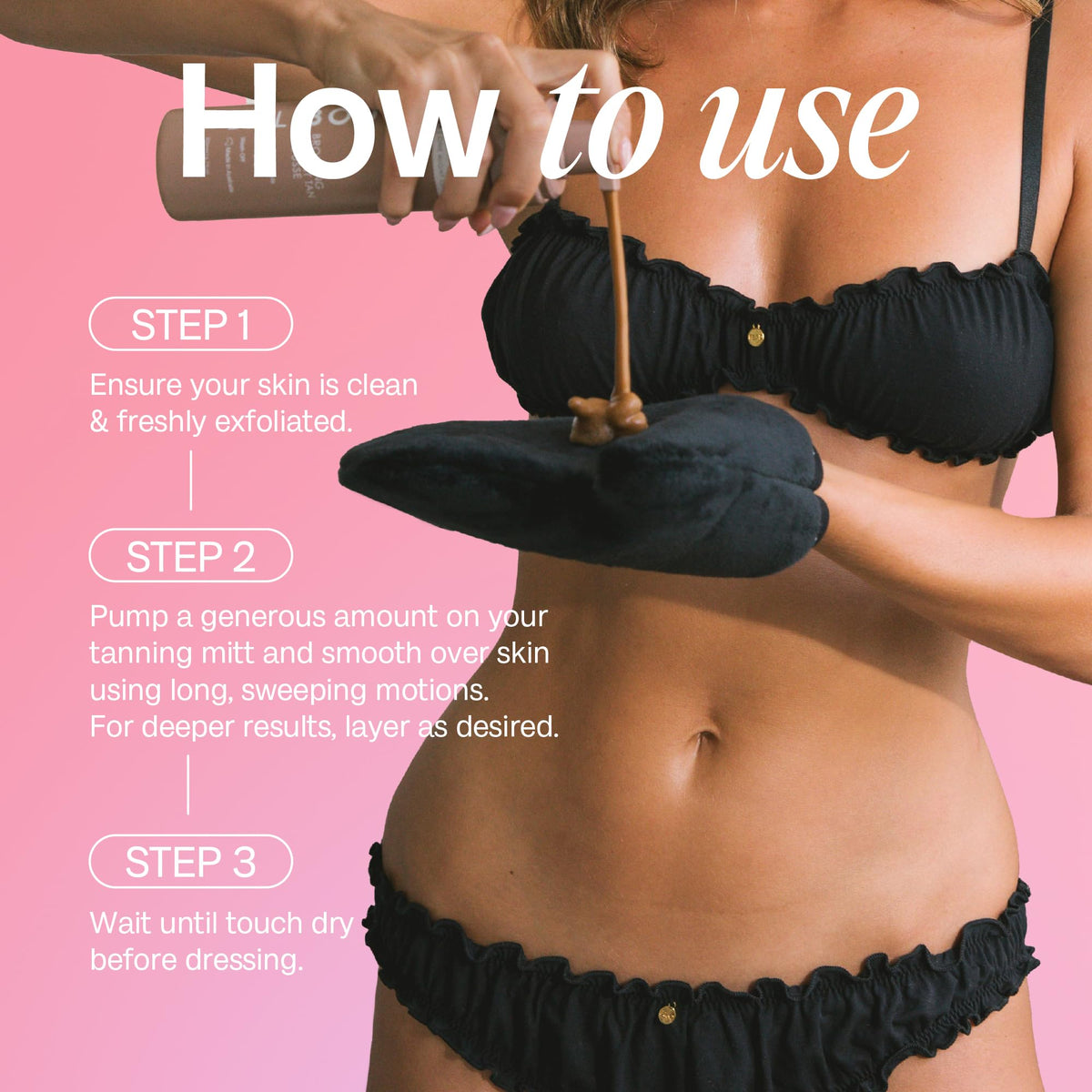 BALI BODY mousse in a beach bag lifestyle shot showing ready-to-go bronzed glow