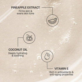 BALI BODY pineapple tanning oil texture drop highlighting hydrating, non-greasy finish