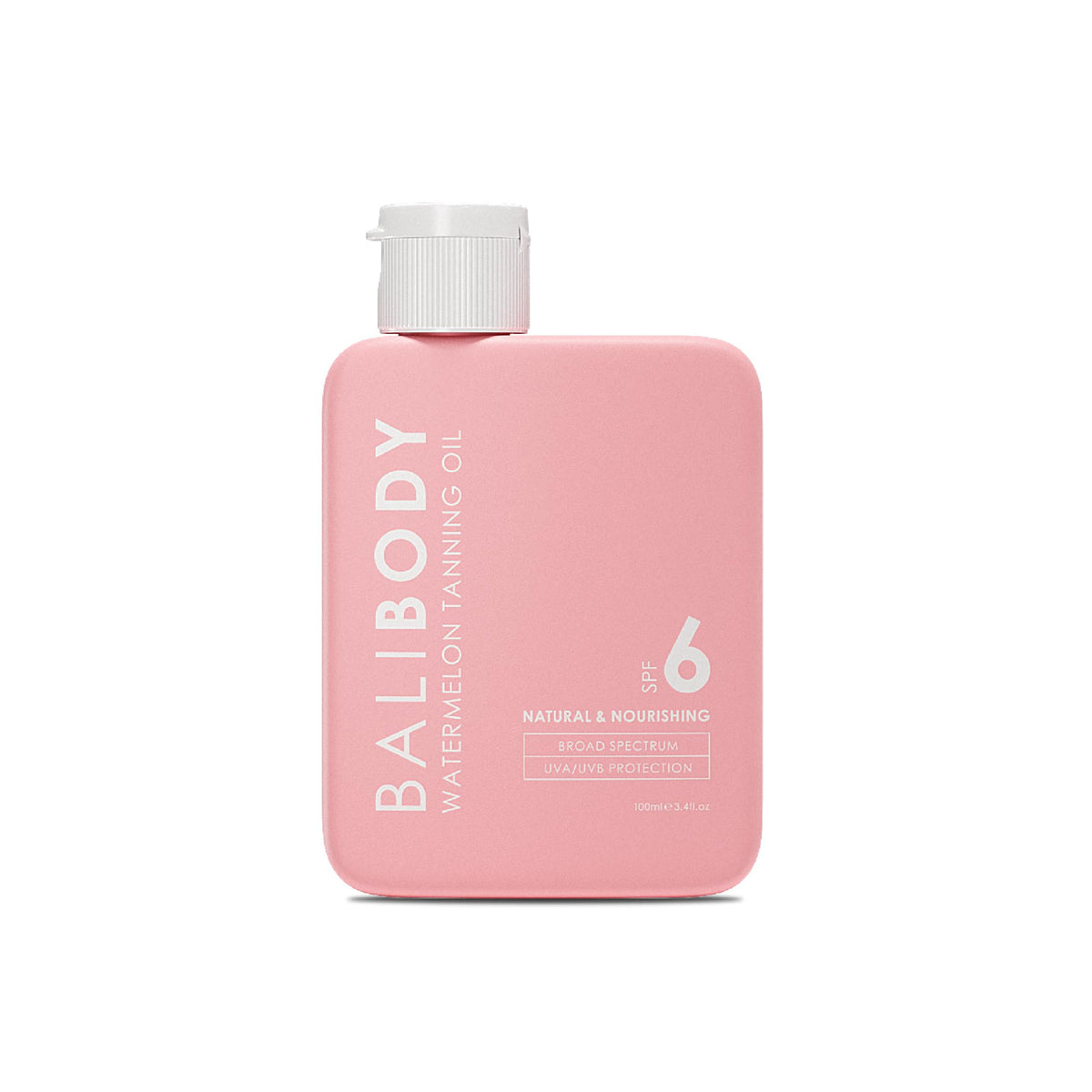 BALI BODY front bottle showing watermelon oil and travel-ready size