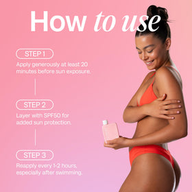 BALI BODY bottle on beach towel evoking summer scent and glow