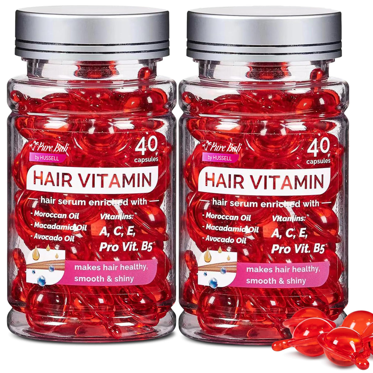 Bali Secret front packaging showing bottle and capsules for clear product identification and benefit