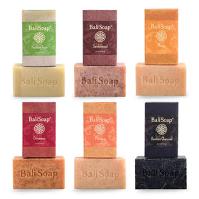Bali Soap close-up of bar texture producing creamy lather for soft skin