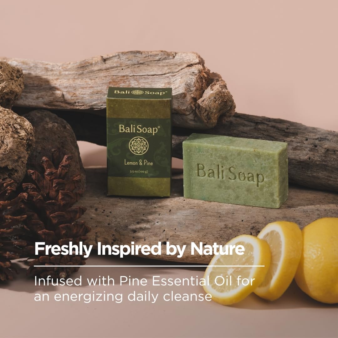 Bali Soap set staged in bathroom for lifestyle appeal and grooming use